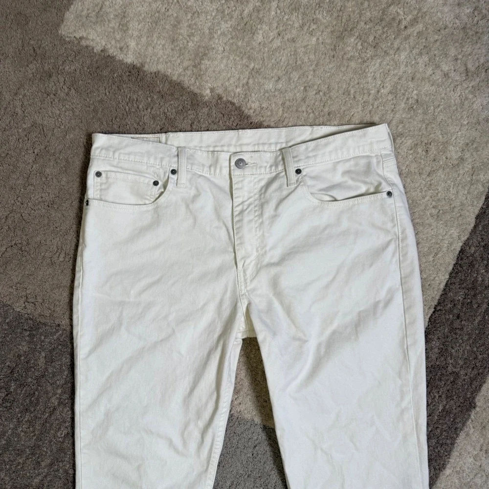 Levis 511 Slim Fit White Jeans Mens 38x30 Cotton Stretch Denim Pants